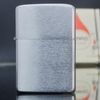 Bật Lửa Zippo Cổ Đồng Khối Mạ Chrome Phay Xước Trơn 2 Mặt Năm 1976 Đời 6 Vạch Sắc ZC278