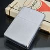Bật Lửa Zippo Cổ Đồng Khối Mạ Chrome Phay Xước Trơn 2 Mặt Năm 1976 Đời 6 Vạch Sắc ZC278