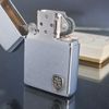 Bật Lửa Zippo Cổ Đồng Khối Mạ Chrome Phay Xước Trơn 2 Mặt Eblem Hiếm Gặp Năm 1973 Đời 1 Vạch Thẳng ZC279
