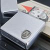 Bật Lửa Zippo Cổ Đồng Khối Mạ Chrome Phay Xước Trơn 2 Mặt Eblem Hiếm Gặp Năm 1973 Đời 1 Vạch Thẳng ZC279