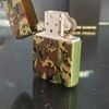 Bật Lửa Zippo Đồng Khối Sơn Phủ Camo Rằn Ri Hiếm Gặp Đời VIII La Mã SX Năm 1991 ZL568