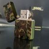 Bật Lửa Zippo Đồng Khối Sơn Phủ Camo Rằn Ri Hiếm Gặp Đời VIII La Mã SX Năm 1991 ZL568