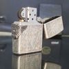 Bật Lửa Zippo Đồng Khối Mạ Bạc Antique Sliver Chủ Đề emblem Camel Hiếm Gặp Năm 1995 Đời XI La Mã ZL570