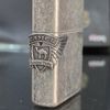 Bật Lửa Zippo Đồng Khối Mạ Bạc Antique Sliver Chủ Đề emblem Camel Hiếm Gặp Năm 1995 Đời XI La Mã ZL570