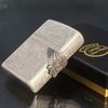 Bật Lửa Zippo Đồng Khối Mạ Bạc Antique Sliver Chủ Đề emblem Camel Hiếm Gặp Năm 1995 Đời XI La Mã ZL570