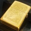 Bật Lửa Zippo Mạ Vàng Gold Plated Chủ Đề Camel Hoa Văn Hiếm Gặp Đời XII La Mã SX Năm 1996 ZL572