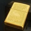 Bật Lửa Zippo Mạ Vàng Gold Plated Chủ Đề Camel Hoa Văn Hiếm Gặp Đời XII La Mã SX Năm 1996 ZL572