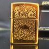 Bật Lửa Zippo Mạ Vàng Gold Plated Chủ Đề Camel Hoa Văn Hiếm Gặp Đời XII La Mã SX Năm 1996 ZL572