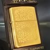 Bật Lửa Zippo Mạ Vàng Gold Plated Chủ Đề Camel Hoa Văn Hiếm Gặp Đời XII La Mã SX Năm 1996 ZL572