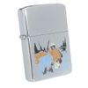 Bật Lửa Zippo Cổ Đồng Khối Mạ Chrome Phay Xước Khắc Ăn Mòn Phủ Sơn Chủ Đề Hiếm Gặp Năm 1979 Đời 3 Vạch Sắc ZC276