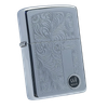Bật Lửa Zippo Cổ Đồng Khối Mạ Chrome Ăn Mòn Hoa Văn Venetian Năm 1980 Đời 2 Vạch Sắc ZC286