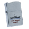 Bật Lửa Zippo Cổ Đồng Khối Mạ Chrome Phay Xước Khắc Ăn Mòn Phủ Sơn Tầu Chiến Hiếm Gặp Năm 1972 Đời 2 Vạch Thẳng ZC296