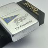 Bật Lửa Zippo Đồng Khối Mạ Chrome Phay Xước Khắc Ăn Mòn Phủ Sơn 2 Mặt Chủ Đề Hiếm Gặp Đời XI La Mã Năm 1995 ZL584