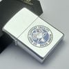 Bật Lửa Zippo Đồng Khối Mạ Chrome Bóng Khắc Ăn Mòn Phủ Sơn Tàu Chiến Hiếm Gặp Đời VI La Mã Năm 1990 ZL582