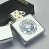 Bật Lửa Zippo Đồng Khối Mạ Chrome Bóng Khắc Ăn Mòn Phủ Sơn Tàu Chiến Hiếm Gặp Đời VI La Mã Năm 1990 ZL582