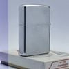 Bật Lửa Zippo Cổ Đồng Khối Mạ Chrome Phay Xước Khắc Ăn Mòn Phủ Sơn Chủ Đề Hiếm Gặp Năm 1972 Đời 2 Vạch Thẳng ZC284