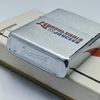 Bật Lửa Zippo Cổ Đồng Khối Mạ Chrome Phay Xước Khắc Ăn Mòn Phủ Sơn Năm 1973 Đời 1 Vạch Thẳng ZC285
