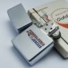 Bật Lửa Zippo Cổ Đồng Khối Mạ Chrome Phay Xước Khắc Ăn Mòn Phủ Sơn Năm 1973 Đời 1 Vạch Thẳng ZC285