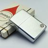 Bật Lửa Zippo Cổ Đồng Khối Mạ Chrome Phay Xước Trơn 2 Mặt Năm 1968 Đời 6 Vạch Thẳng ZC290