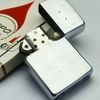 Bật Lửa Zippo Cổ Đồng Khối Mạ Chrome Phay Xước Trơn 2 Mặt Năm 1968 Đời 6 Vạch Thẳng ZC290