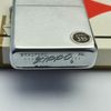 Bật Lửa Zippo Cổ Đồng Khối Mạ Chrome Phay Xước Trơn 2 Mặt Năm 1968 Đời 6 Vạch Thẳng ZC290