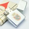 Bật Lửa Zippo Cổ Đồng Khối Mạ Chrome Phay Xước Khắc Ăn Mòn Phủ Sơn 2 Mặt Hiếm Gặp Năm 1973 Đời 1 Vạch Thẳng ZC292