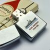 Bật Lửa Zippo Cổ Đồng Khối Mạ Chrome Phay Xước Khắc Ăn Mòn Phủ Sơn Tầu Chiến Hiếm Gặp Năm 1972 Đời 2 Vạch Thẳng ZC296