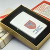 Bật Lửa Zippo Cổ Đồng Khối Mạ Chrome Phay Xước Khắc Ăn Mòn Phủ Sơn Năm 1978 Đời 4 Vạch Sắc ZC297