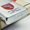 Bật Lửa Zippo Cổ Đồng Khối Mạ Chrome Phay Xước Khắc Ăn Mòn Phủ Sơn Năm 1978 Đời 4 Vạch Sắc ZC297