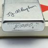 Bật Lửa Zippo Cổ Đồng Khối Mạ Chrome Phay Xước Khắc Ăn Mòn Phủ Sơn Chữ Ký Hiếm Gặp Năm 1968 Đời 6 Vạch Thẳng ZC298