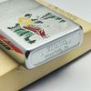 Bật Lửa Zippo Cổ Đồng Khối Mạ Chrome Phay Xước Khắc Ăn Mòn Phủ Sơn Golf Hiếm Gặp Năm 1980 Đời 2 Vạch Sắc ZC299
