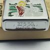 Bật Lửa Zippo Cổ Đồng Khối Mạ Chrome Phay Xước Khắc Ăn Mòn Phủ Sơn Golf Hiếm Gặp Năm 1980 Đời 2 Vạch Sắc ZC299