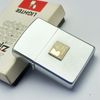 Bật Lửa Zippo Cổ Đồng Khối Mạ Chrome Phay Xước Eblem Hiếm Gặp Năm 1978 Đời 4 Vạch Sắc ZC301