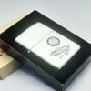 Bật Lửa Zippo Cổ Đồng Khối Mạ Chrome Bóng Khắc Ăn Mòn Phủ Sơn Tầu Chiến Hiếm Gặp Năm 1982 Đời 8 Vạch Huyền ZC303