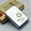 Bật Lửa Zippo Cổ Đồng Khối Mạ Chrome Bóng Khắc Ăn Mòn Phủ Sơn Tầu Chiến Hiếm Gặp Năm 1982 Đời 8 Vạch Huyền ZC303