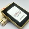 Bật Lửa Zippo Cổ Đồng Khối Mạ Chrome Phay Xước Khắc Ăn Mòn Phủ Sơn Năm 1973 Đời 1 Vạch Thẳng ZC306