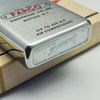 Bật Lửa Zippo Cổ Đồng Khối Mạ Chrome Phay Xước Khắc Ăn Mòn Phủ Sơn Năm 1973 Đời 1 Vạch Thẳng ZC306