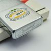 Bật Lửa Zippo Cổ Đồng Khối Mạ Chrome Phay Xước Khắc Ăn Mòn Phủ Sơn Hiếm Gặp Năm 1969 Đời 5 Vạch Thẳng ZC308