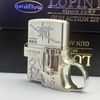 Bộ Bật Lửa Zippo Lupin Đế Súng Bản Limited Hiếm Gặp Đời XVI La Mã Sản Xuất Năm 2000 ZS87