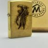 Bật Lửa Zippo Đồng Khối emblem Marlboro Rodeo Đời X La Mã Sản Xuất Năm 1994 ZL509