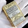 BẬT LỬA ZIPPO 10 ỐP MỘC ĐÁY MẠ VÀNG ZL243