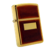 Bật Lửa Zippo Gold Plated Ốp Hổ Phách Hiếm Gặp Đời IV La Mã Năm 1988 ZL608