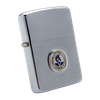 Bật Lửa Zippo Cổ Đồng Khối Mạ Chrome Phay Xước Emblem Chiến Binh Hiếm Gặp Năm 1968 Đời 6 Vạch Thẳng ZC320