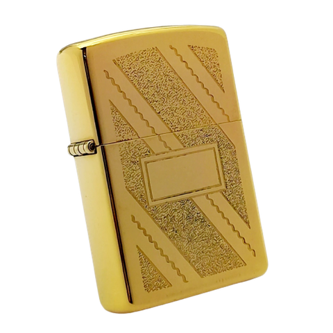 Bật Lửa Zippo Gold Plated Vân Xéo Hiếm Gặp Đời V La Mã Năm 1989 ZL610