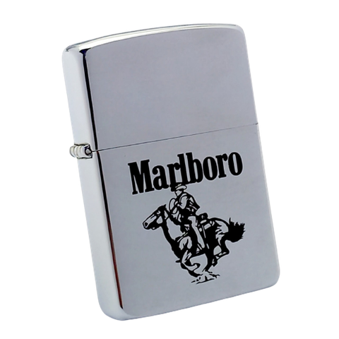 Bật Lửa Zippo Chủ Đề Marlboro Bản Hiếm Gặp Đời 4 Vạch Huyền Năm 1986 ZL615