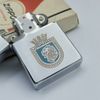 Bật Lửa Zippo Cổ Đồng Khối Mạ Chrome Phay Xước Khắc Ăn Mòn Phủ Sơn Hiếm Gặp Năm 1977 Đời 5 Vạch Sắc ZC317