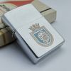 Bật Lửa Zippo Cổ Đồng Khối Mạ Chrome Phay Xước Khắc Ăn Mòn Phủ Sơn Hiếm Gặp Năm 1977 Đời 5 Vạch Sắc ZC317