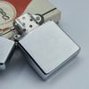 Bật Lửa Zippo Cổ Đồng Khối Mạ Chrome Phay Xước Trơn Hiếm Gặp Năm 1974 Đời 8 Vạch Sắc ZC319