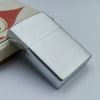 Bật Lửa Zippo Cổ Đồng Khối Mạ Chrome Phay Xước Trơn Hiếm Gặp Năm 1974 Đời 8 Vạch Sắc ZC319