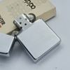 Bật Lửa Zippo Cổ Đồng Khối Mạ Chrome Phay Xước Trơn Hiếm Gặp Năm 1980 Đời 2 Vạch Sắc ZC322